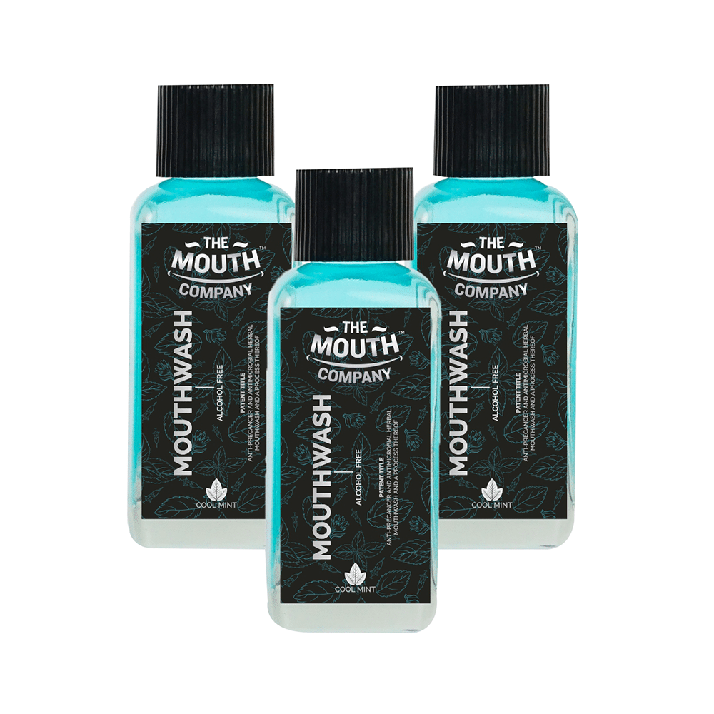 The Mouth Company Cool Mint Alcohol Free Mouthwash (100ml Each)