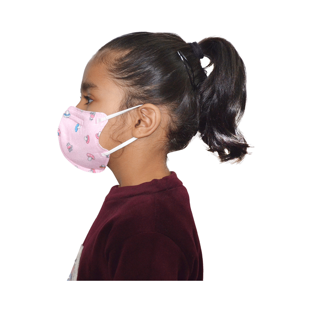 Advind Healthcare Smog Guard N95 Kids Mask without Valve for 4-12 Years Blue Mickey Mouse Design  & Pink Mushroom Design - Image 5
