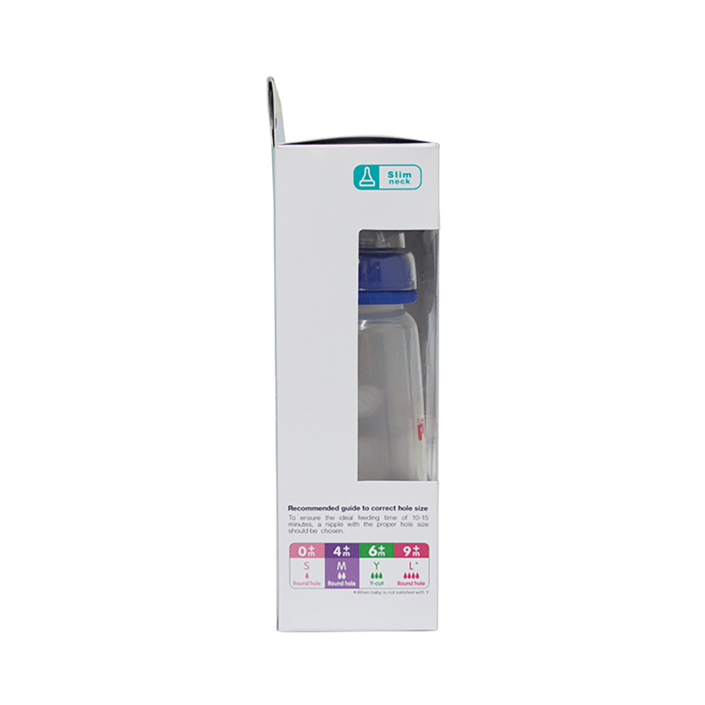 Pigeon Peristaltic Standard Neck Nursing Bottle Twin Pack Kpp with M-Type Nipple Medium Blue and White - Image 3