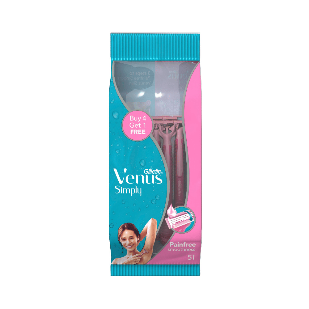 Gillette Venus Simply Razor for Women Buy 4 Get 1 Free - Image 1