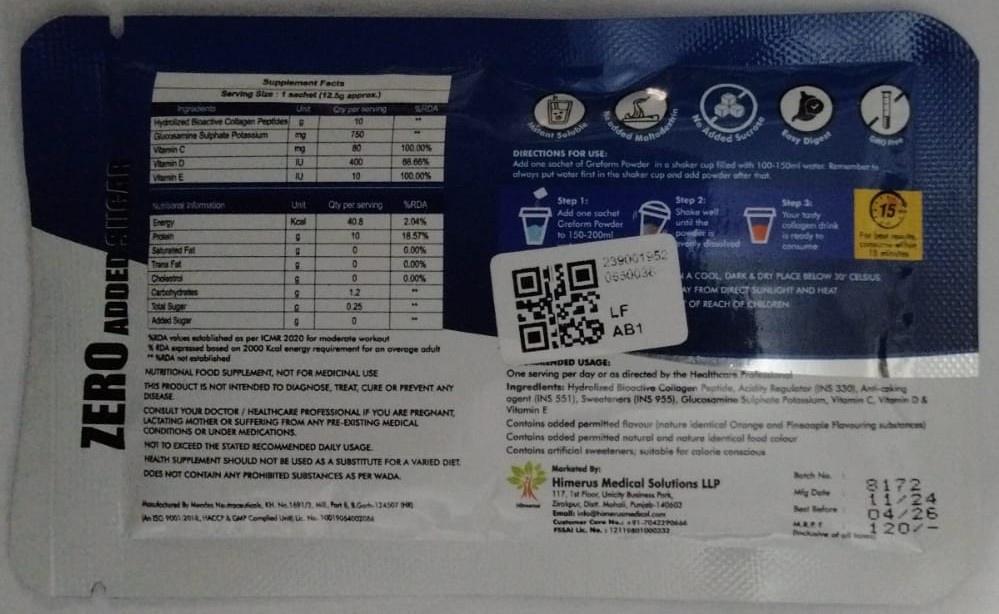 Greform Hydrolyzed Bioactive Collagen Peptide Powder Orange Pineapple No Sugar - Image 2