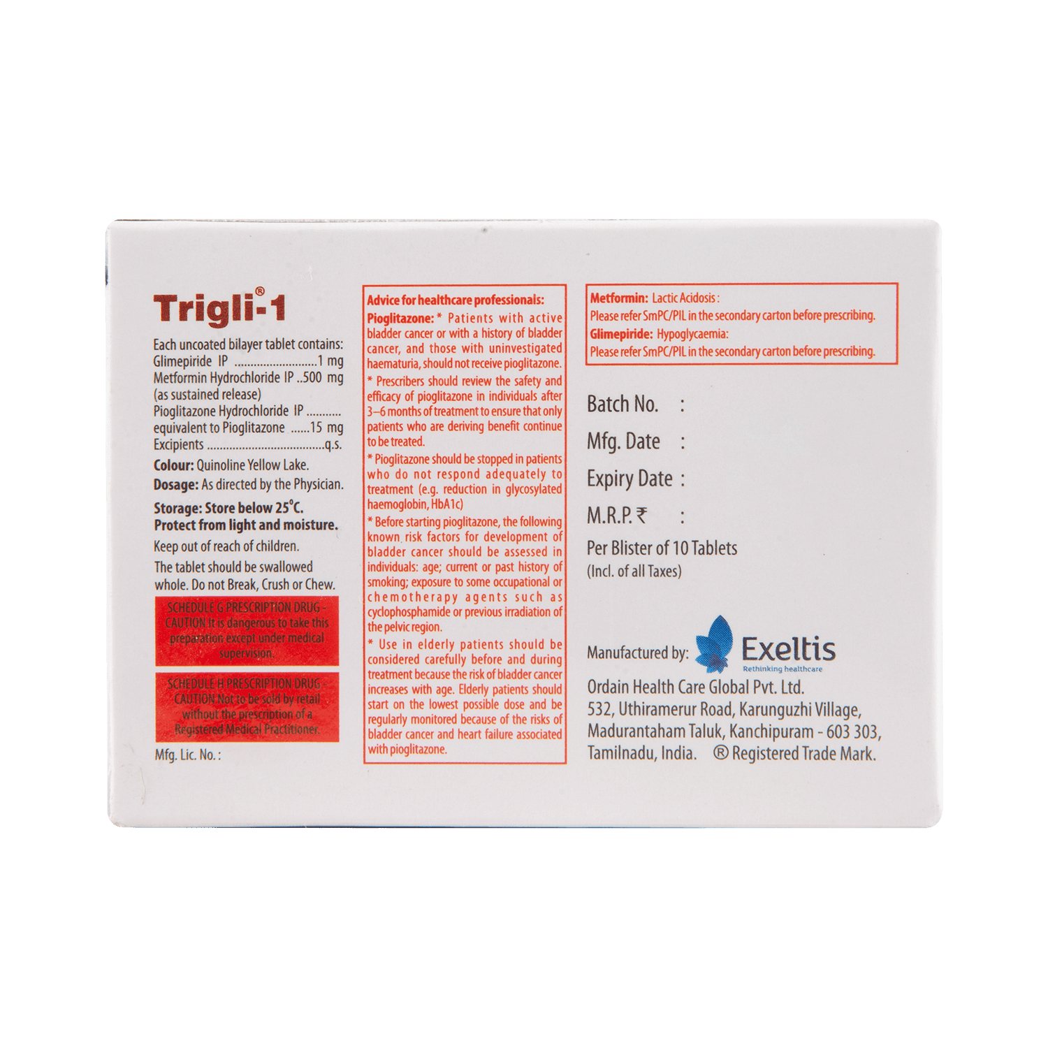 Trigli 1 Tablet SR - Image 3