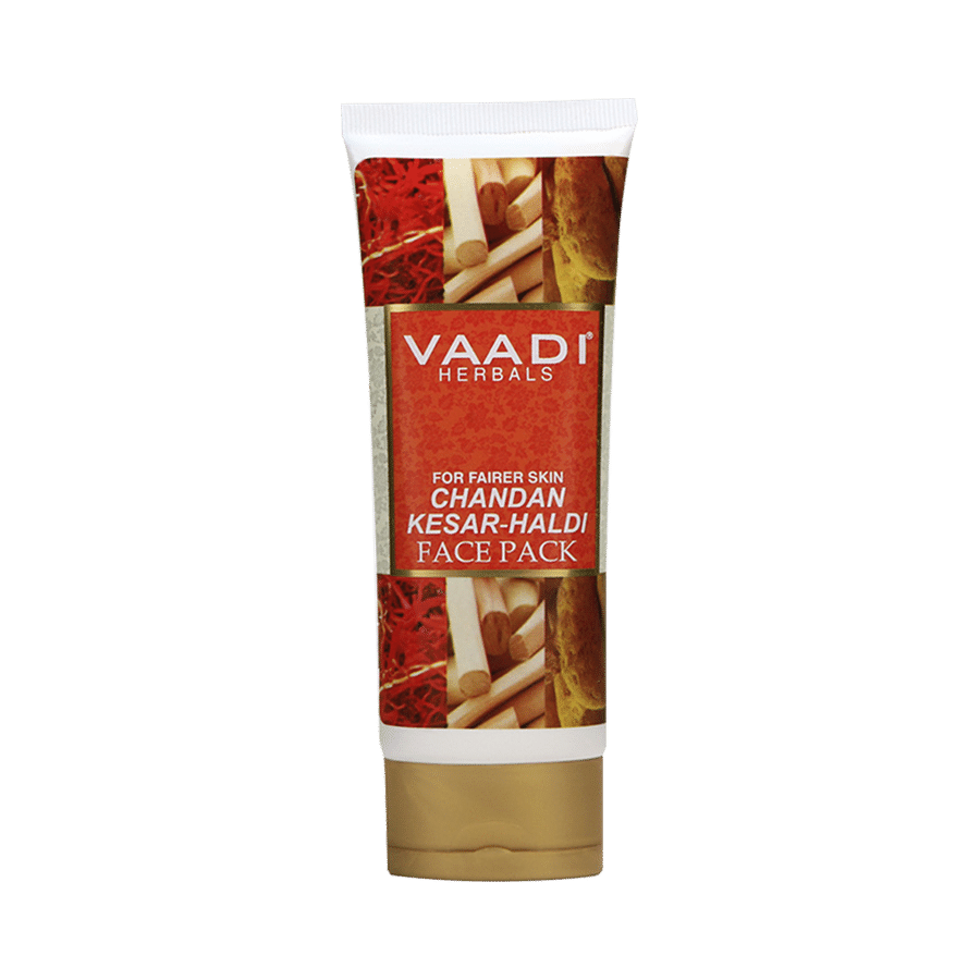 Vaadi Herbals Value Pack of Chandan-Kesar Haldi Fairness Face Pack - Image 1
