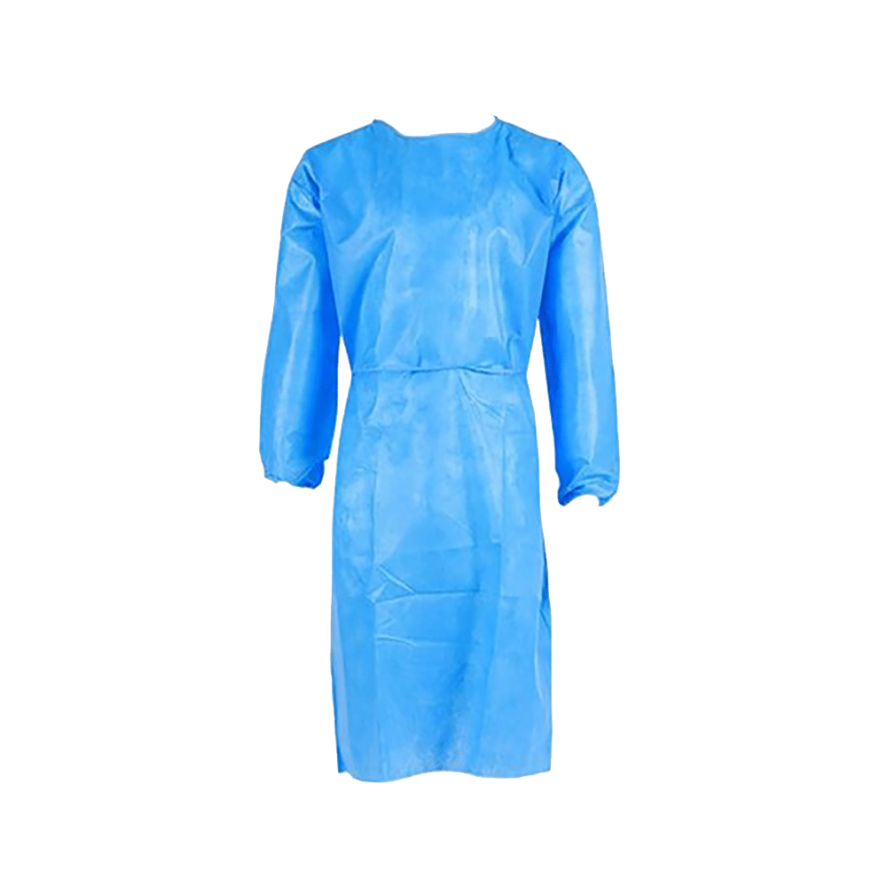 Medi Karma Disposable Patient Gown Small Medical Blue - Image 1