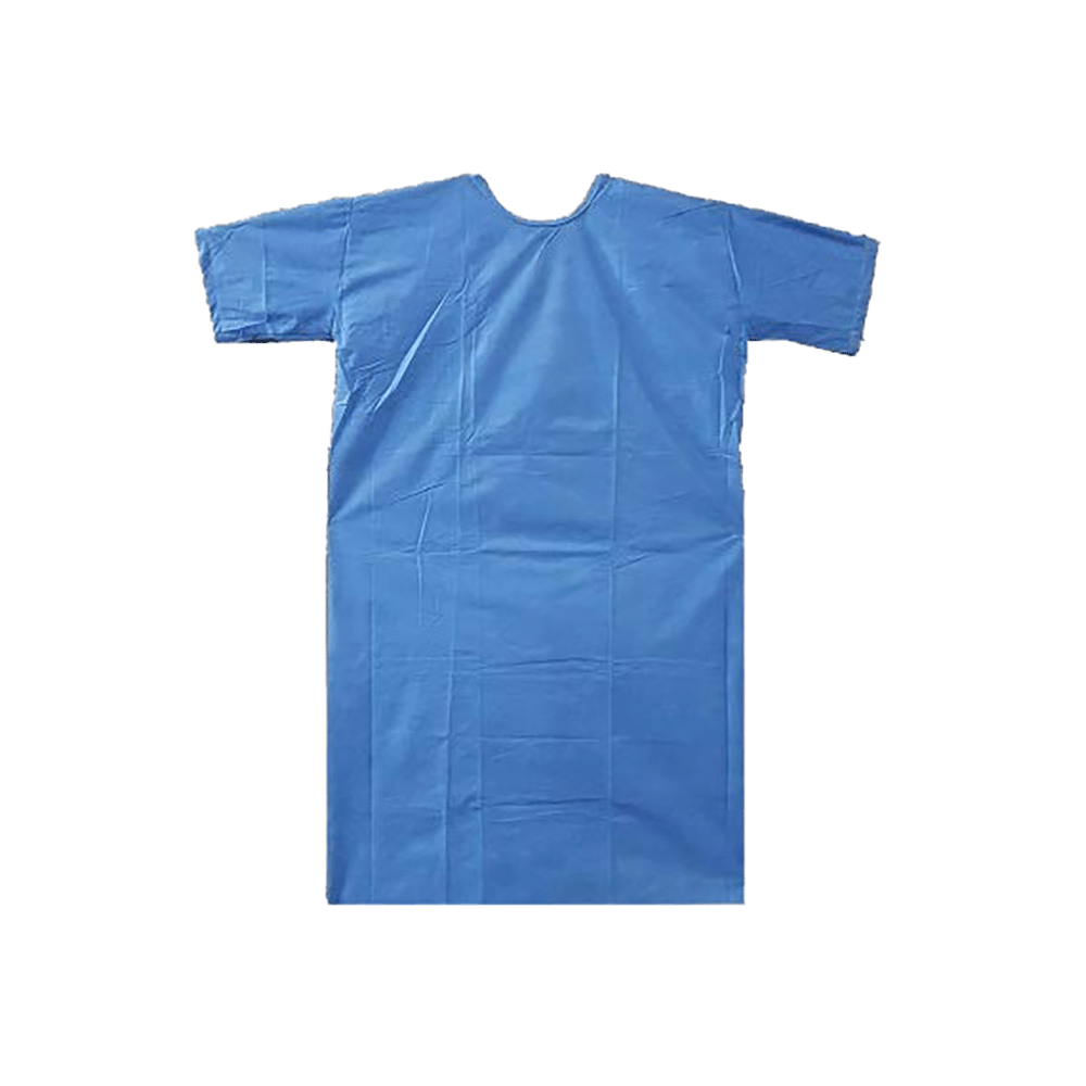 Medi Karma Disposable Patient Gown Small Medical Blue - Image 3