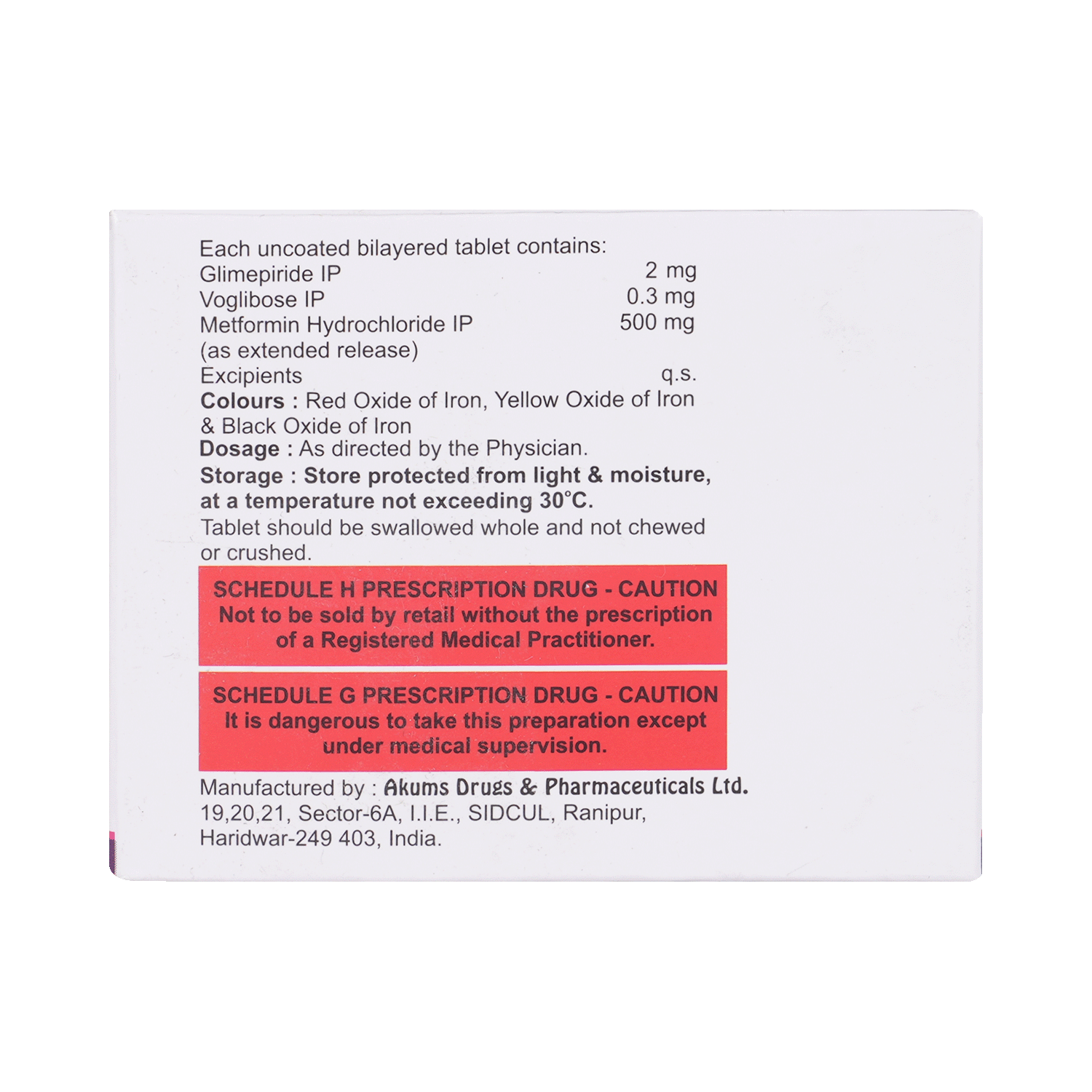 Switglim MV 2/0.3 Tablet ER - Image 4