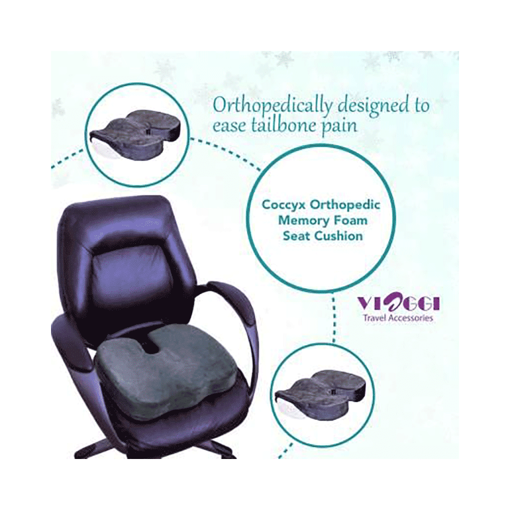 Viaggi Coccyx Orthopedic Memory Foam Seat Cushion - Image 3