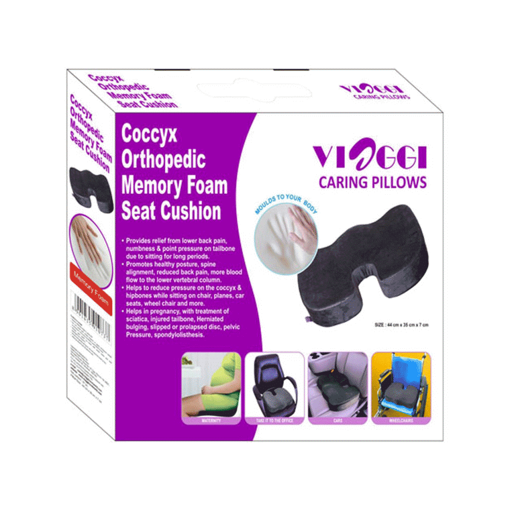 Viaggi Coccyx Orthopedic Memory Foam Seat Cushion - Image 4