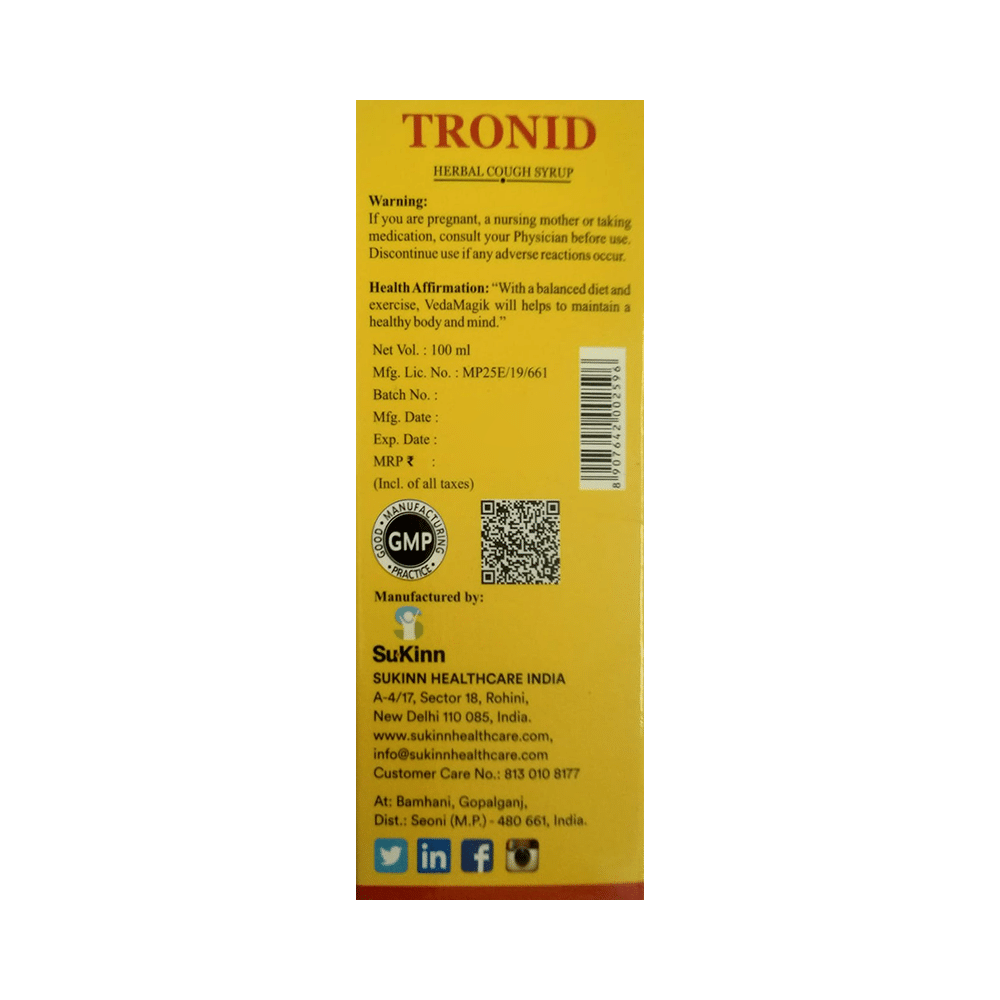 Vedamagik Tronid Herbal Cough Syrup - Image 3