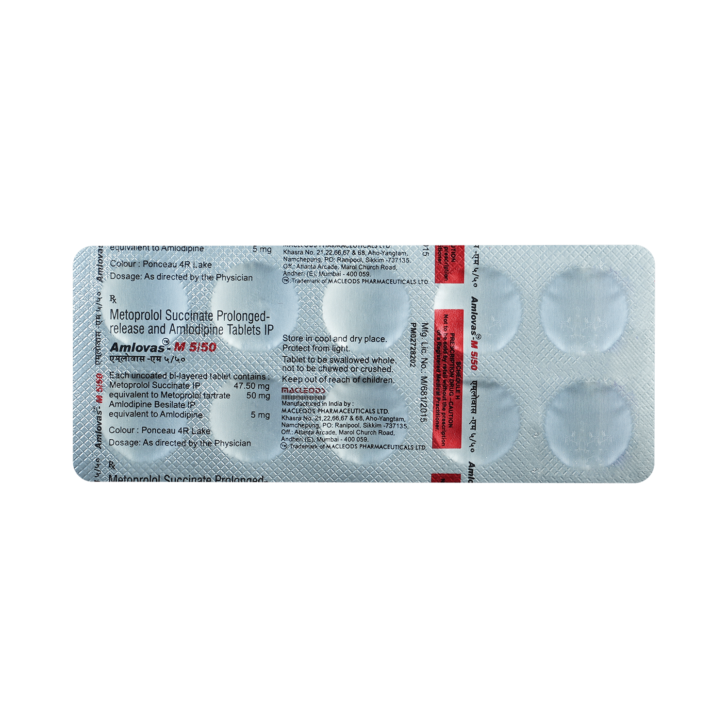 Amlovas-M 5/50 Tablet PR - Image 6