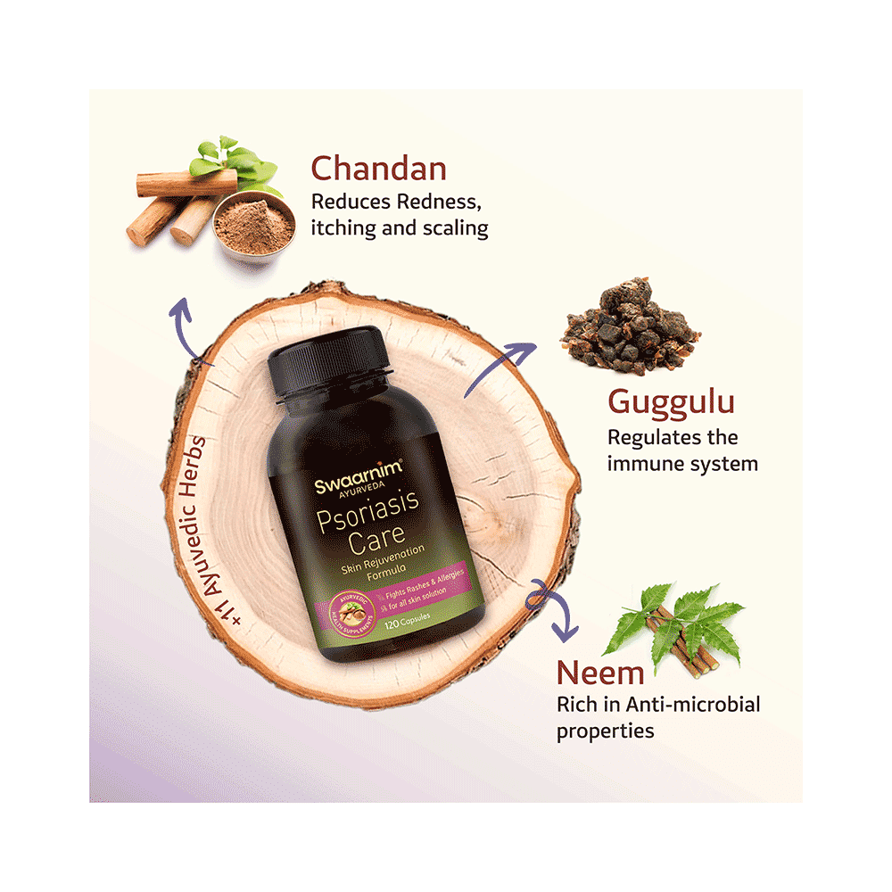 Swaarnim Ayurevda Psoriasis Care Capsule (120 Each) - Image 6