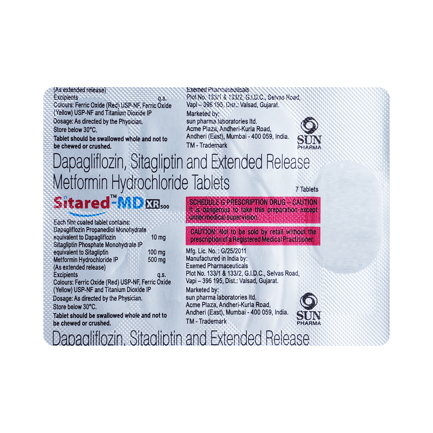 Sitared-MD XR 500 Tablet - Image 5