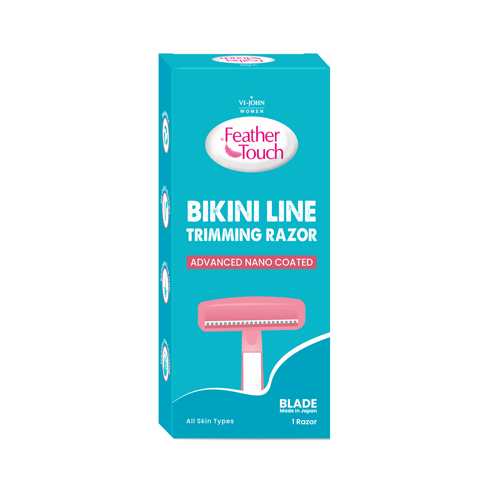 Vi-John Women Feather Touch Bikini Line Trinning Razor Advance Nano Coated Women Razors For All Skin - Image 1