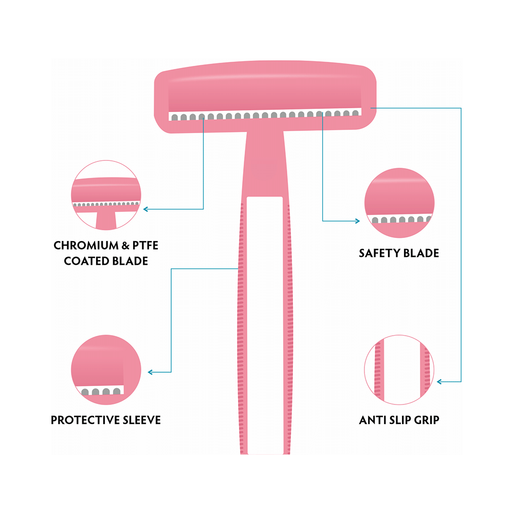 Vi-John Women Feather Touch Bikini Line Trinning Razor Advance Nano Coated Women Razors For All Skin - Image 4