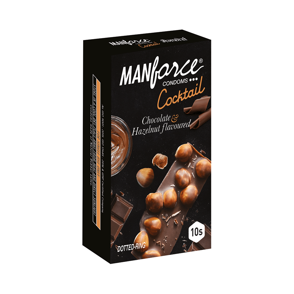 Manforce Chocolate & Hazelnut Dotted-Ring Cocktail Condom - Image 3