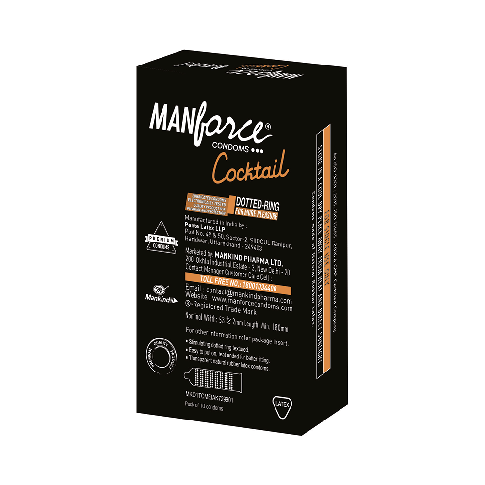 Manforce Chocolate & Hazelnut Dotted-Ring Cocktail Condom - Image 4