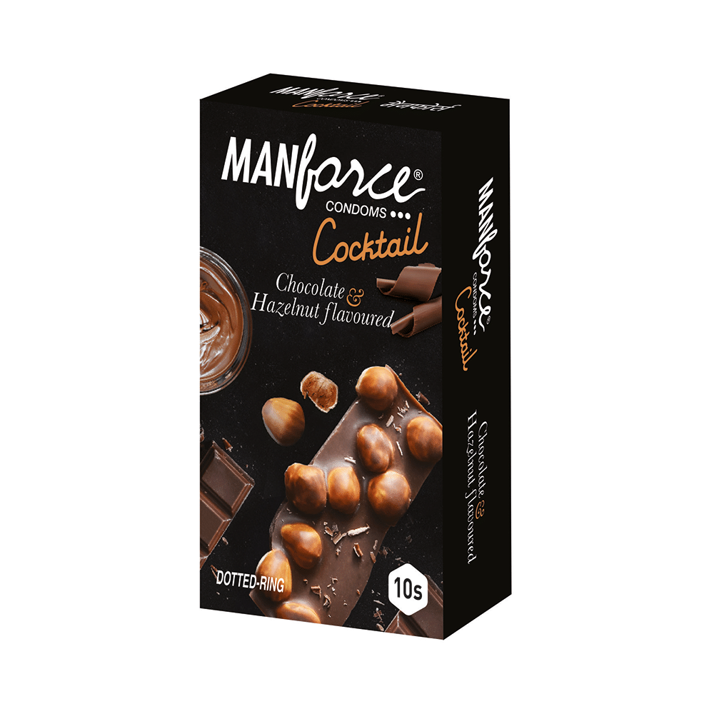 Manforce Chocolate & Hazelnut Dotted-Ring Cocktail Condom - Image 2