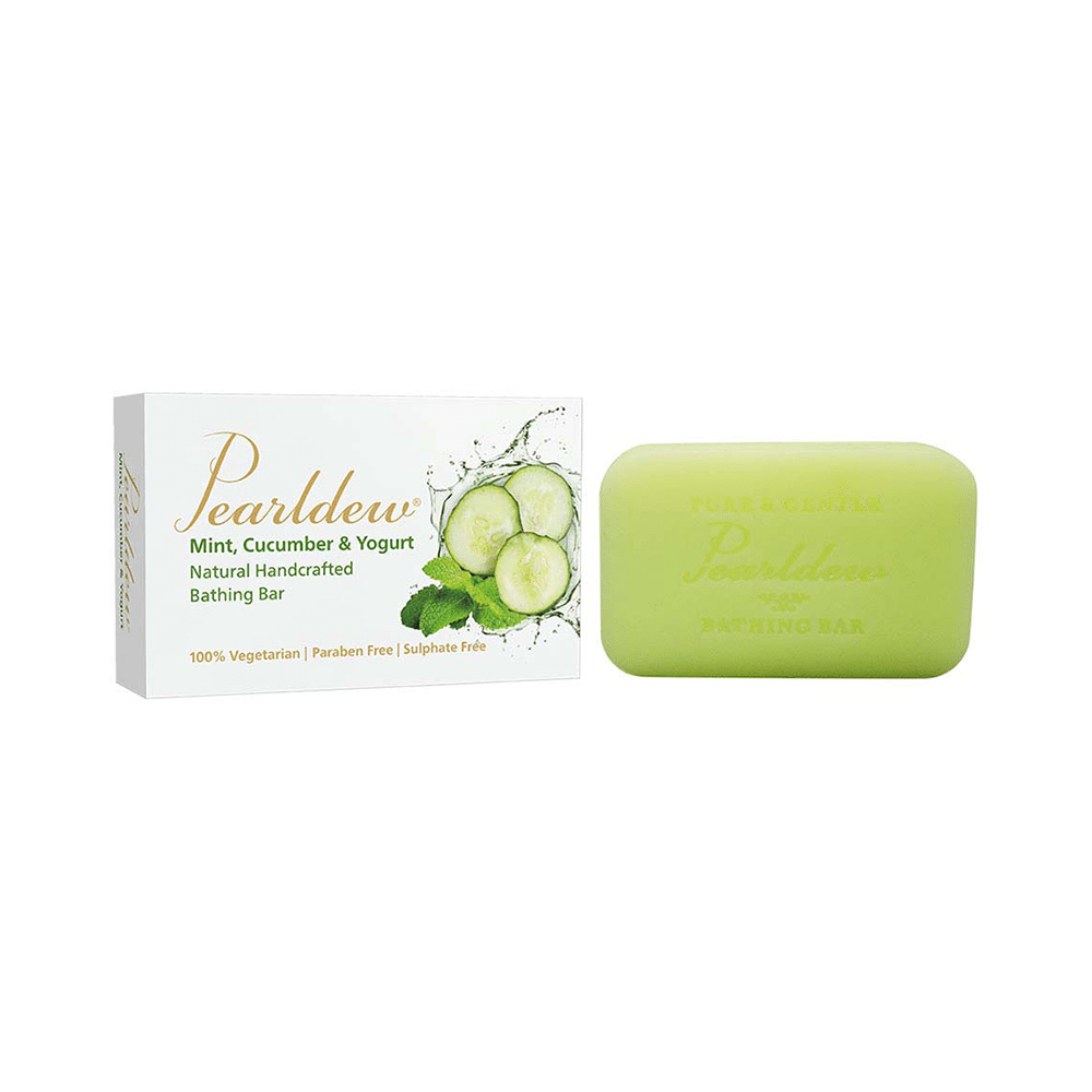 Pearldew Mint, Cucumber & Yogurt Natural Handcrafted Bathing Bar - Image 2