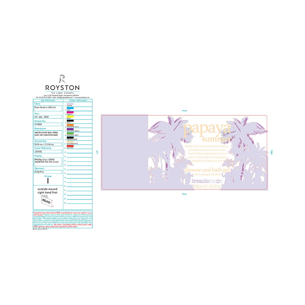 Treaclemoon Papaya Summer Shower and Bath Gel - Image 2