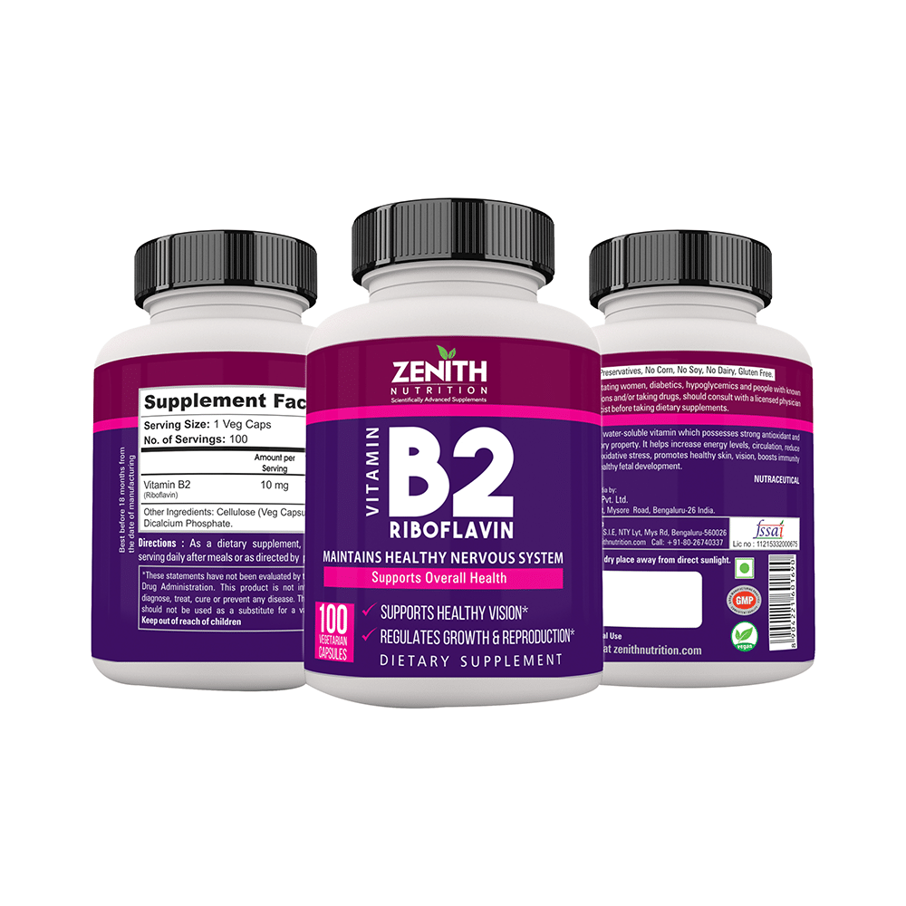 Zenith Nutrition Vitamin B2 Capsule - Image 4