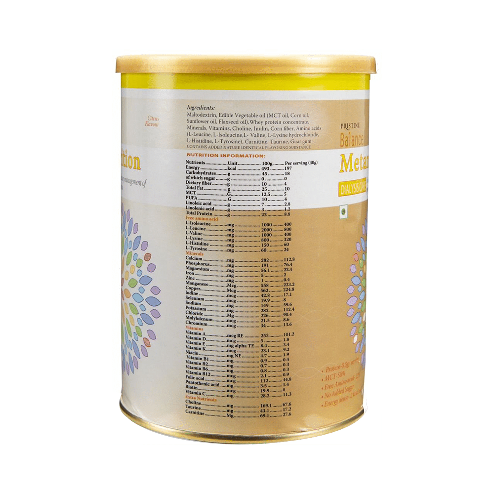 Pristine Balance Metanutrition Dialysis Care Powder Citrus - Image 2