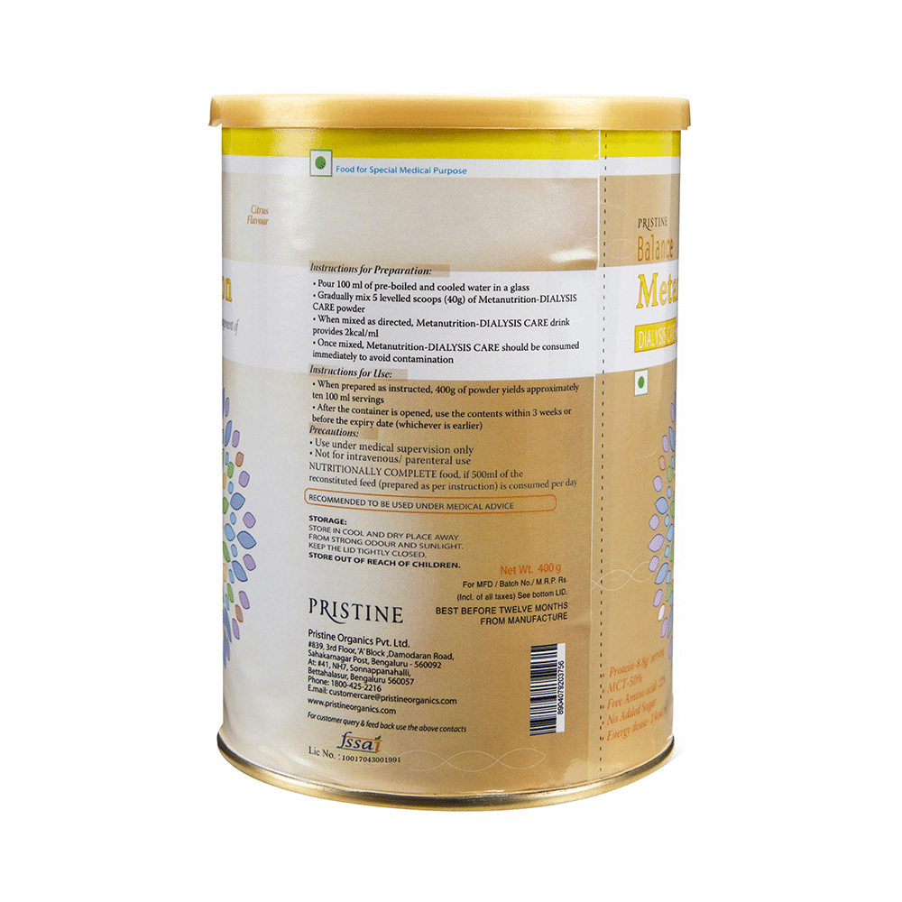 Pristine Balance Metanutrition Dialysis Care Powder Citrus - Image 3