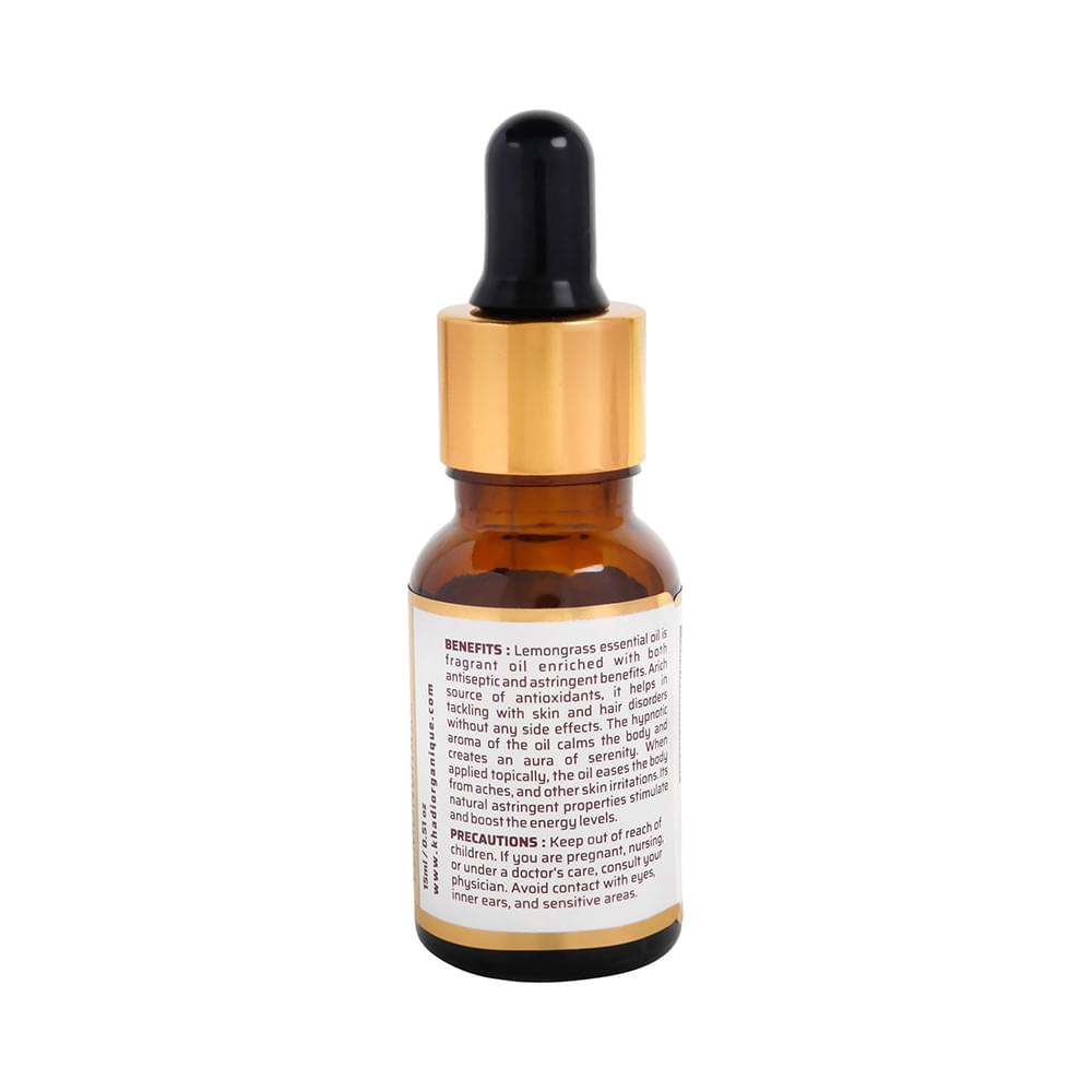 Khadi Organique Lemongrass Essential Oil - Image 3