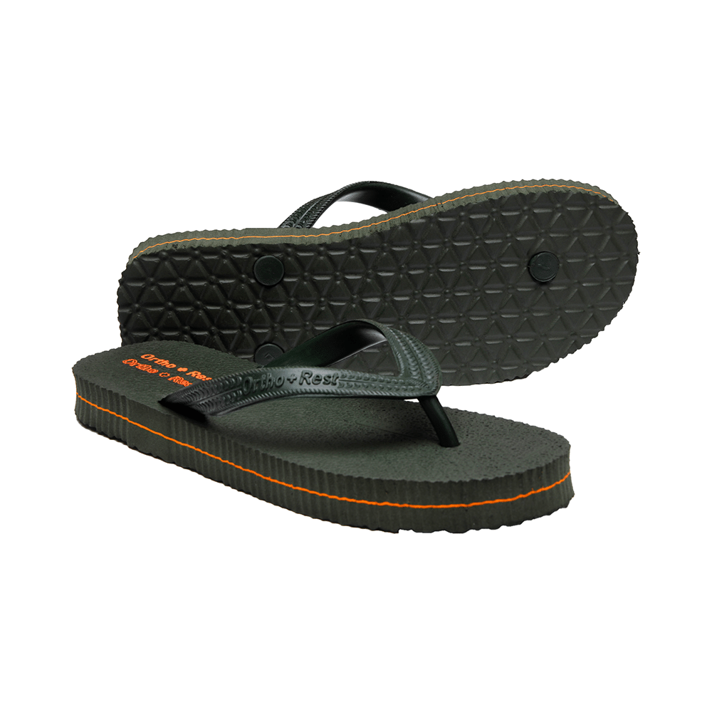 Ortho + Rest Unisex Hawaii Chappal Orthopedic Comfort, Bathroom Rubber Flip-Flops Green 7 - Image 5