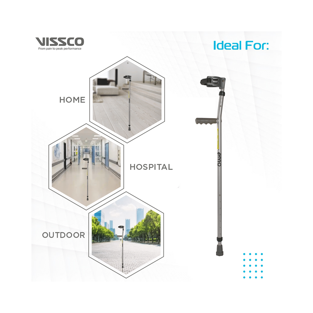 Vissco 0904BC Champ Max Elbow Fixed Handle Crutch Universal - Image 6