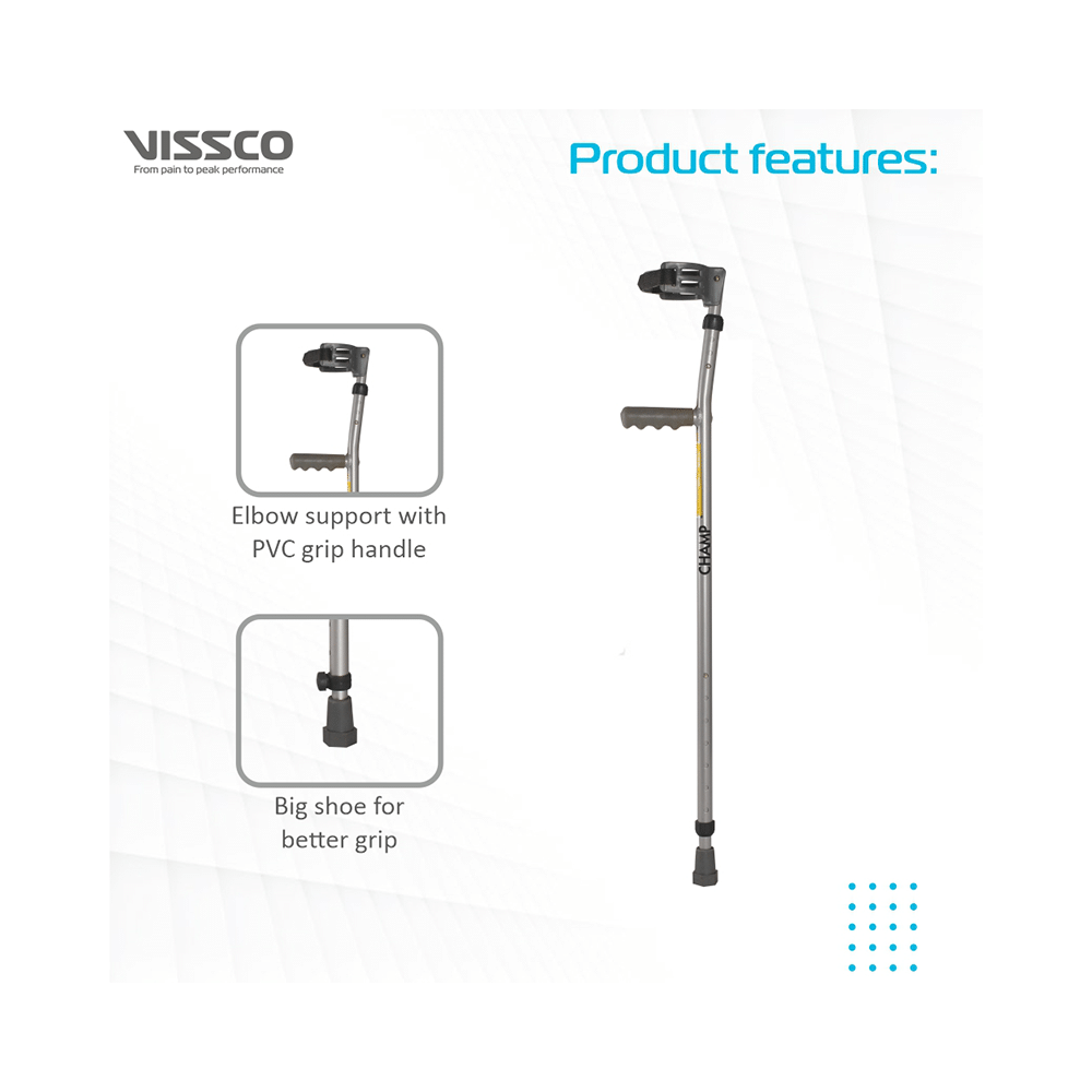 Vissco 0904BC Champ Max Elbow Fixed Handle Crutch Universal - Image 3