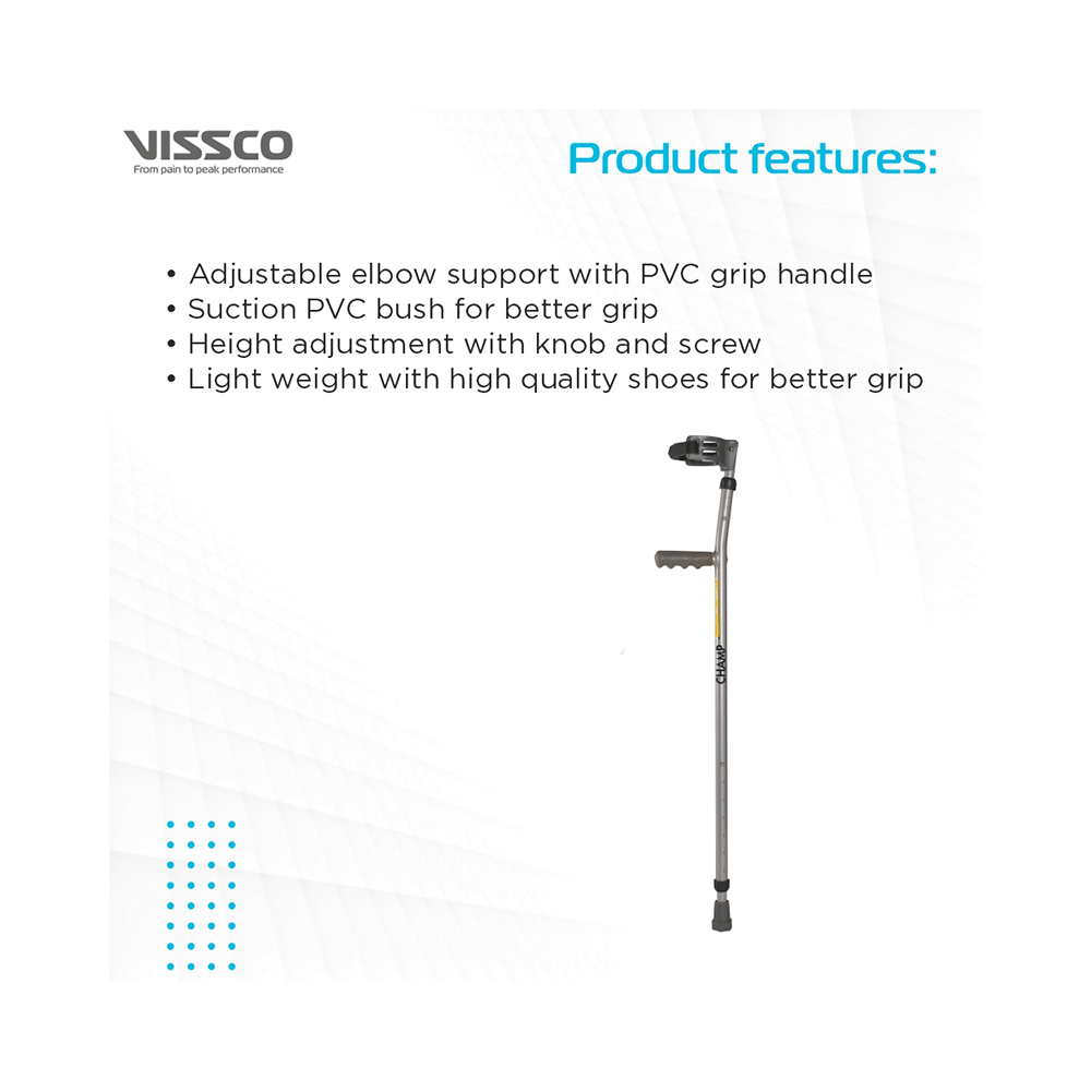 Vissco 0904BC Champ Max Elbow Fixed Handle Crutch Universal - Image 4