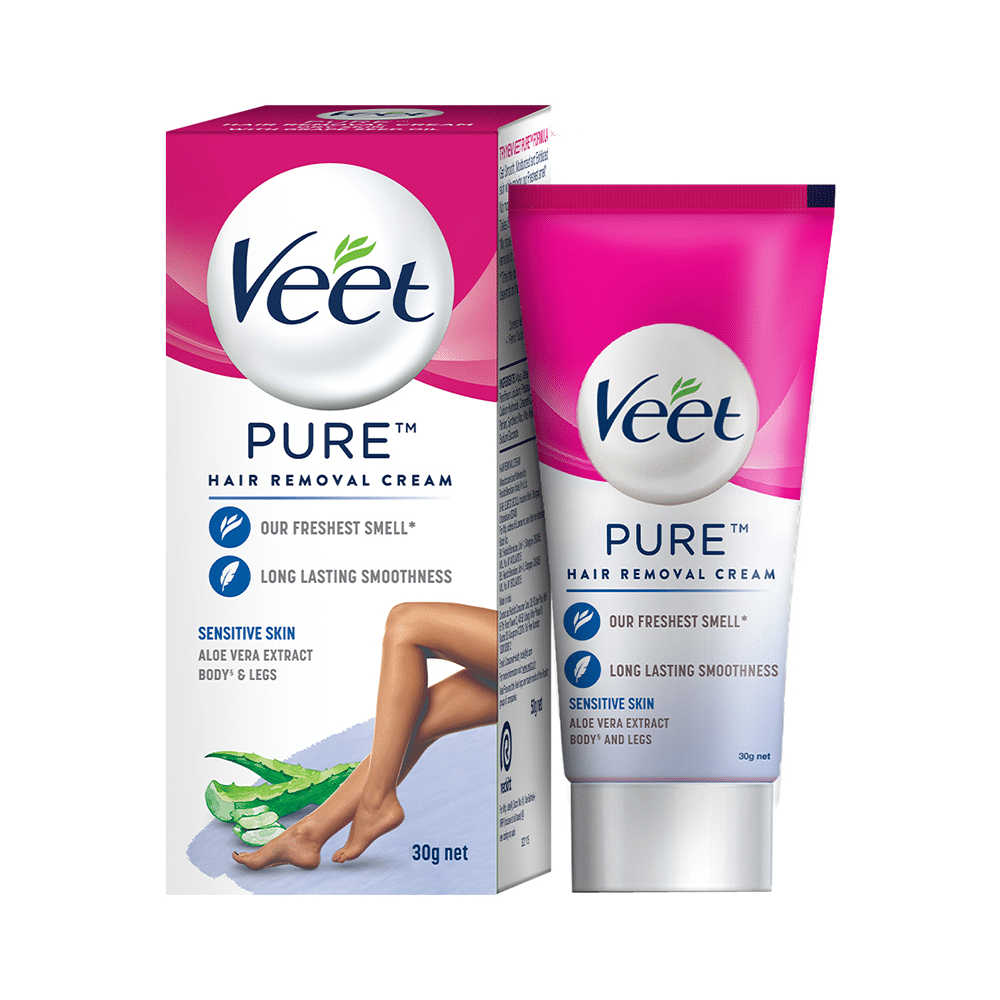 Veet Pure Hair Removal Cream for Women | No Ammonia Smell | For Sensitive Skin - Image 1