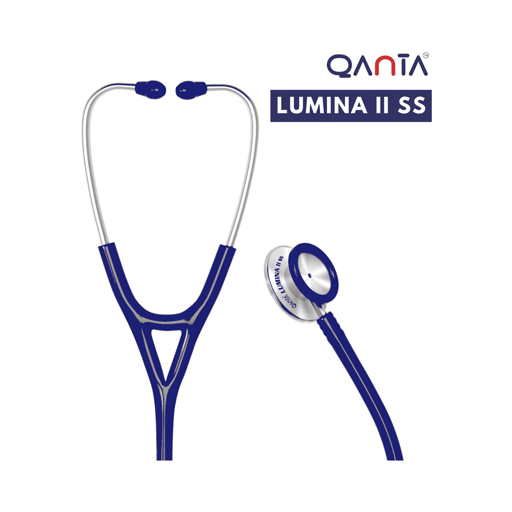 Qanta QA-1040 Stethoscope Lumina II SS With Stainless Steel Chest Piece Blue - Image 3