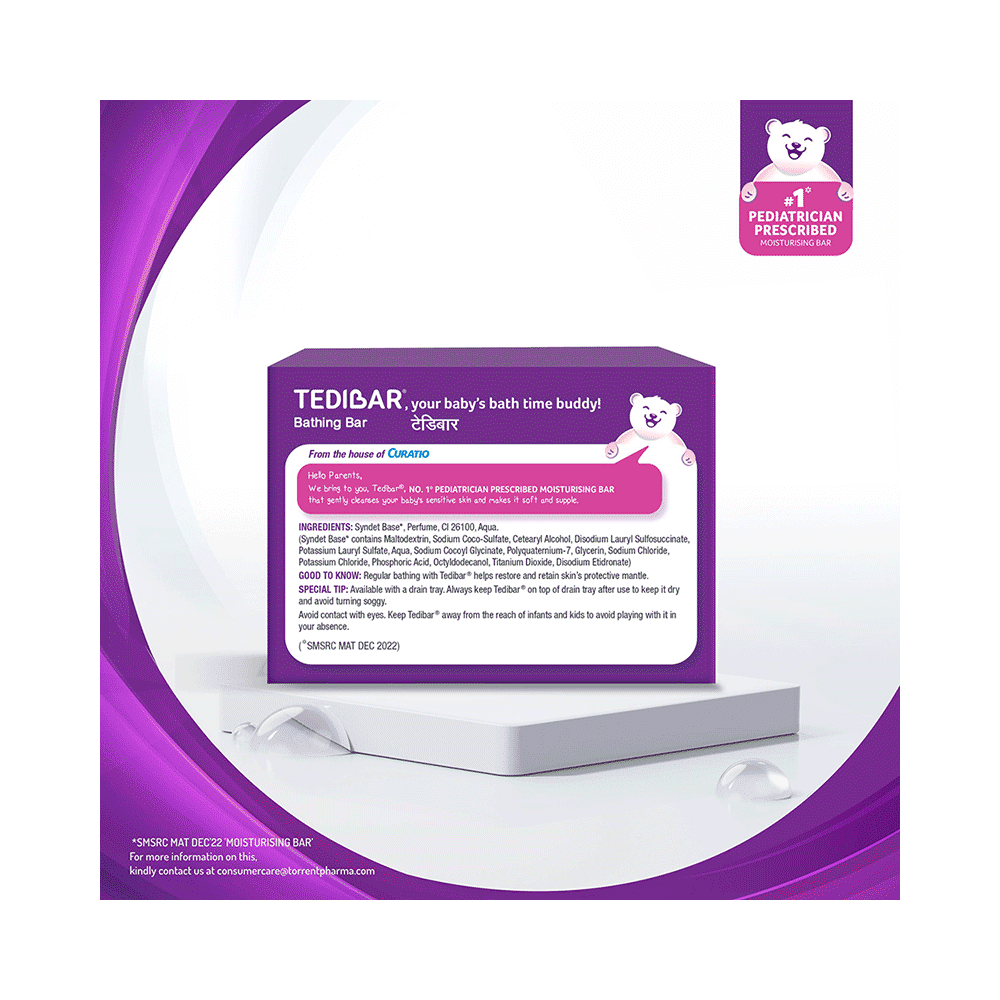 Tedibar Baby Bathing Bar for Sensitive Skin | Soap Free - Image 8