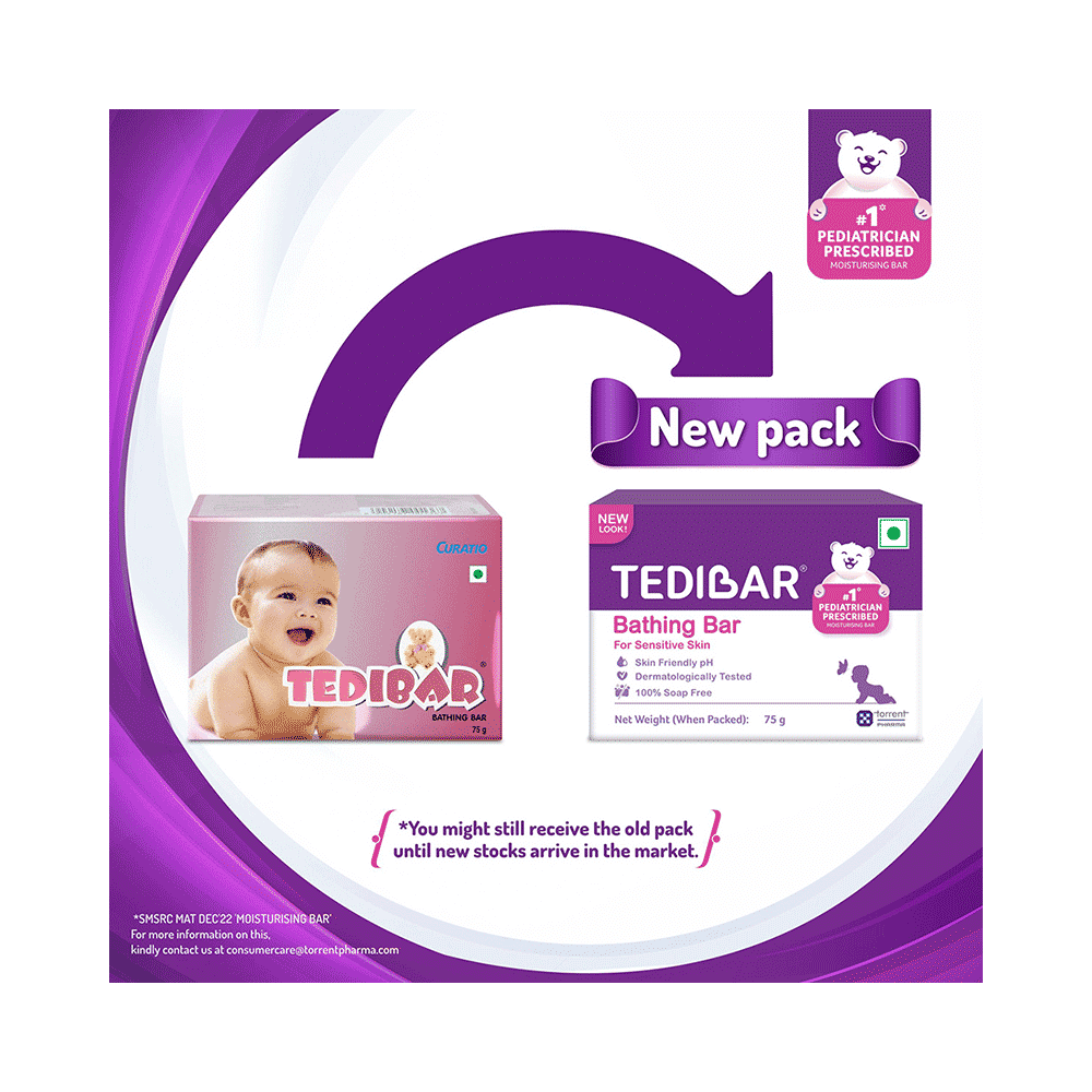 Tedibar Baby Bathing Bar for Sensitive Skin | Soap Free - Image 3