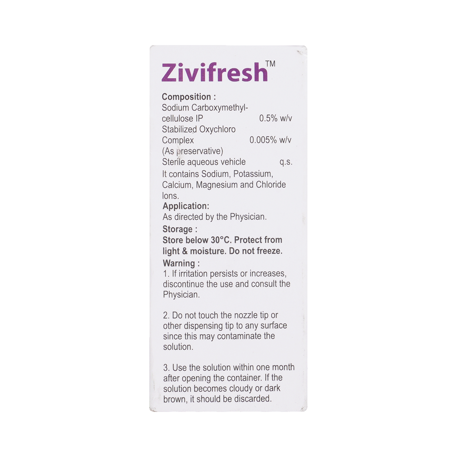 Zivifresh 0.5% Eye Drop - Image 3