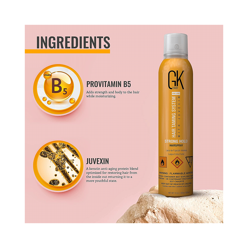 GK Hair Strong Hold Hairspray - Image 3