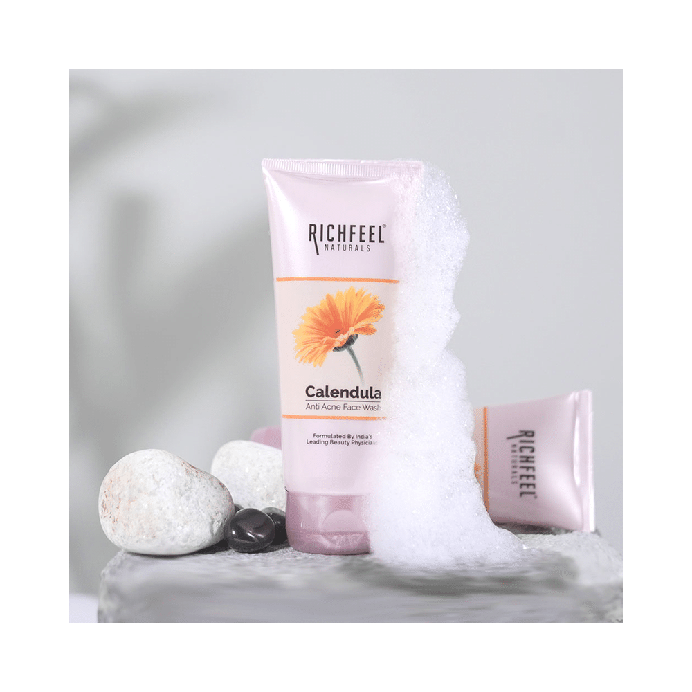 Richfeel Naturals Calendula Anti Acne Face Wash (100gm Each) - Image 7
