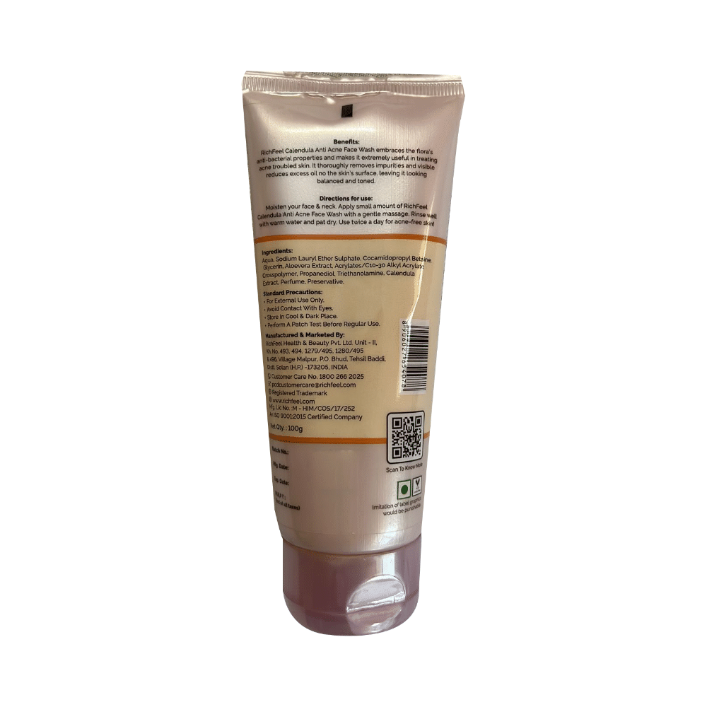 Richfeel Naturals Calendula Anti Acne Face Wash (100gm Each) - Image 2
