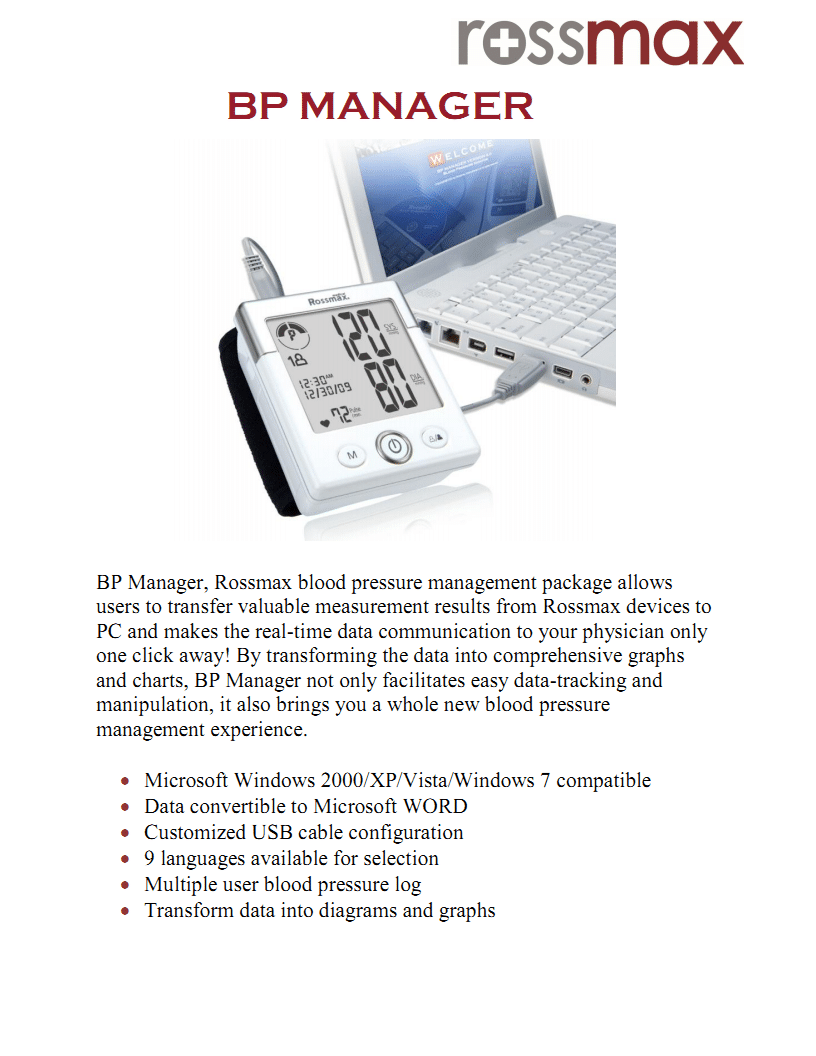 Rossmax Blood Pressure Manager (USB Cable and Software Download Instruction) - Image 3