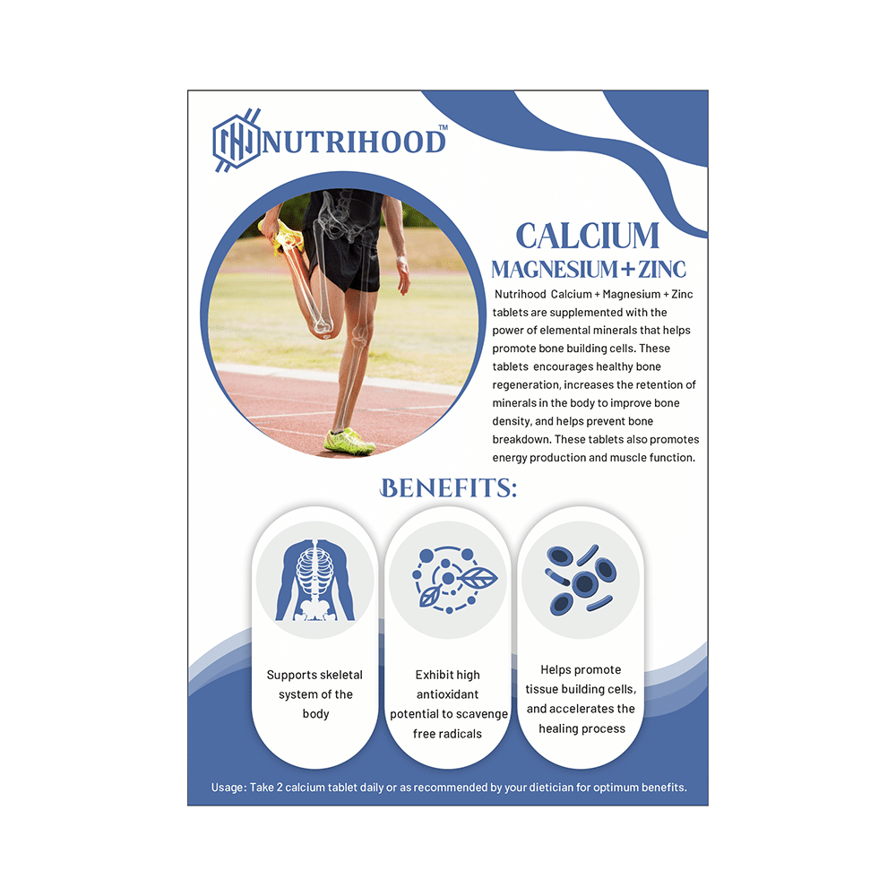 Nutrihood Calcium Magnesium + Zinc Tablet - Image 3