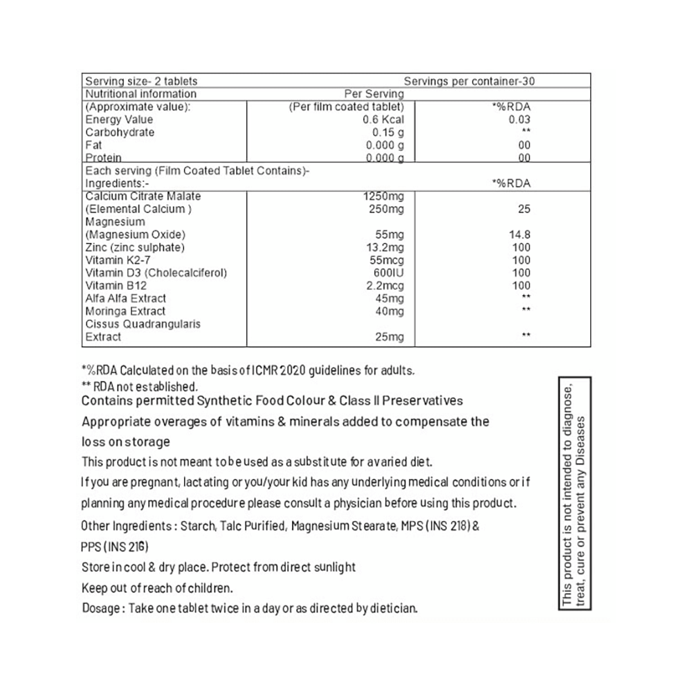 Nutrihood Calcium Magnesium + Zinc Tablet - Image 2