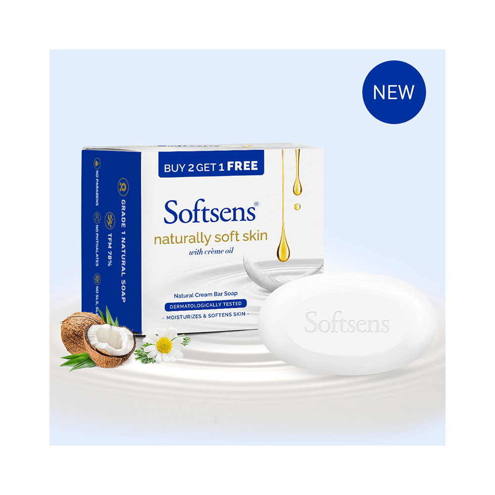 Softsens Naturally Smooth Skin Soap with Creme Oil (100gm Each) Buy 2 Get 1 Free - Image 2