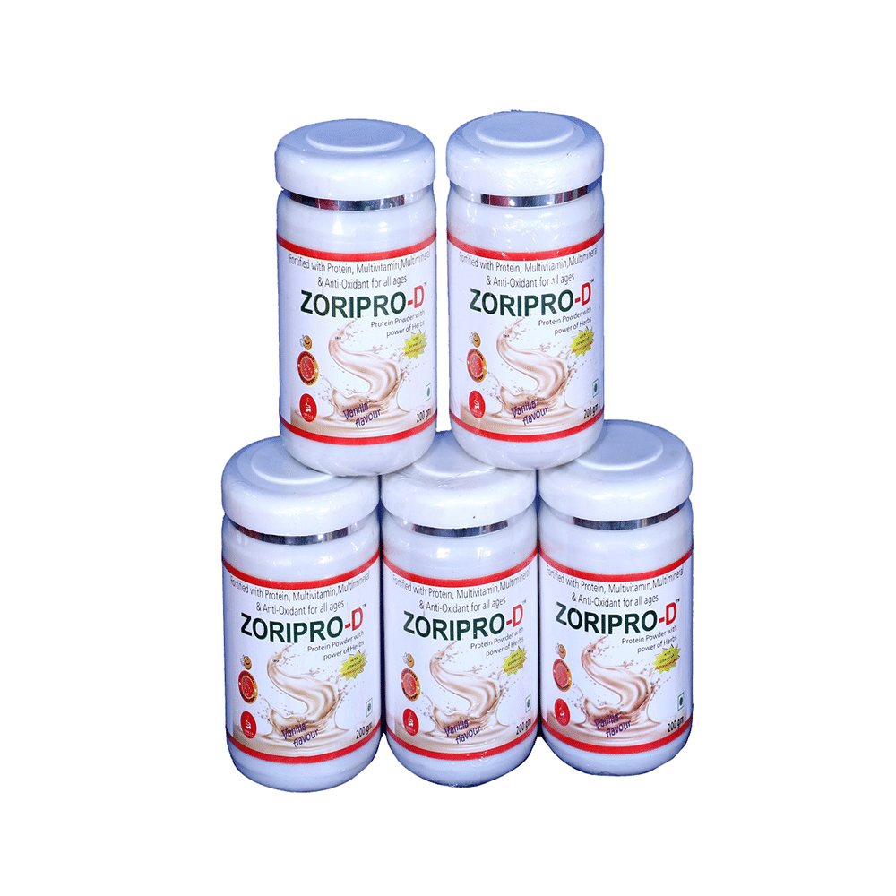 Zoripro-D Protein Powder with Power of Herbs (200gm Each) Vanilla - Image 1