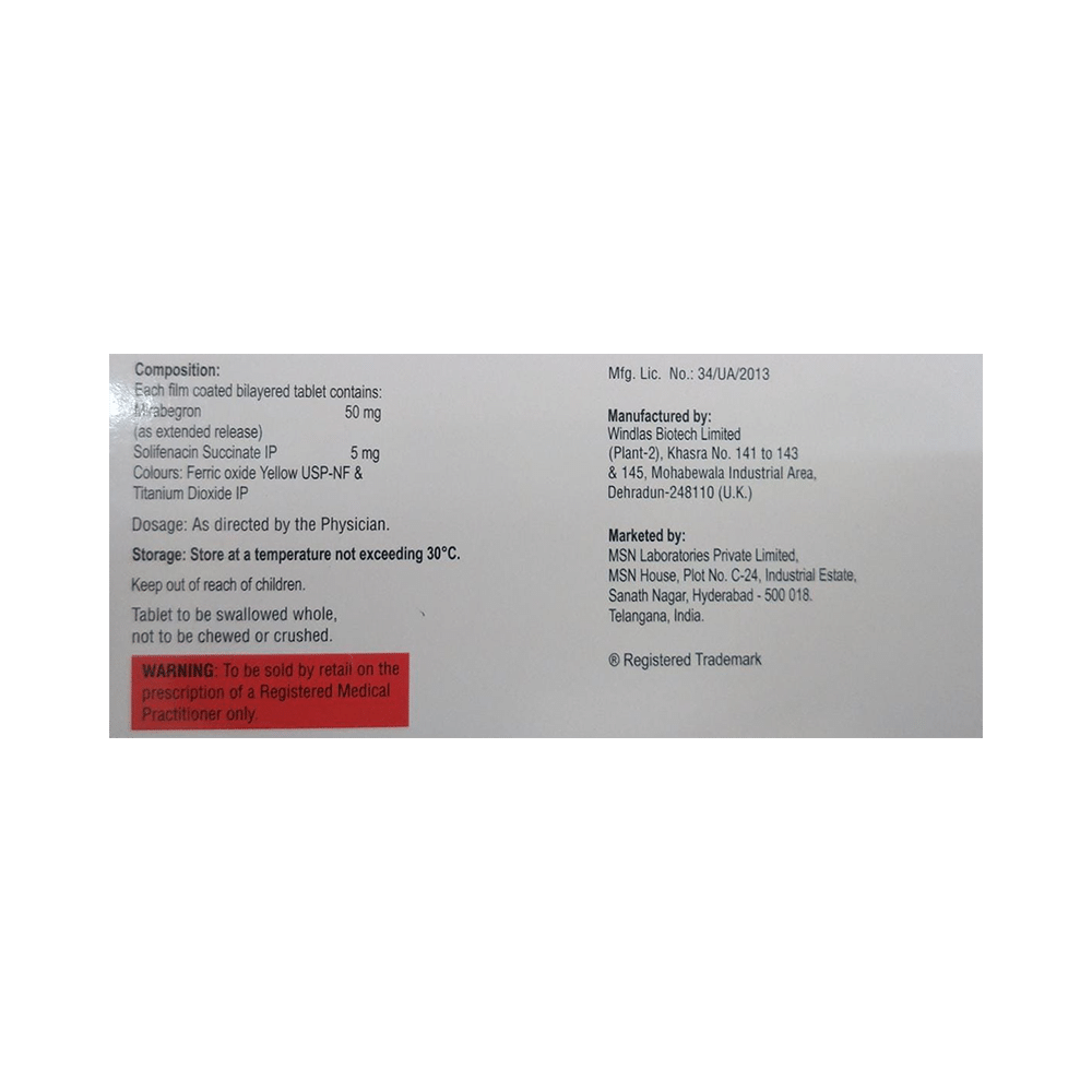 Mirabig-S 50 Tablet ER - Image 2