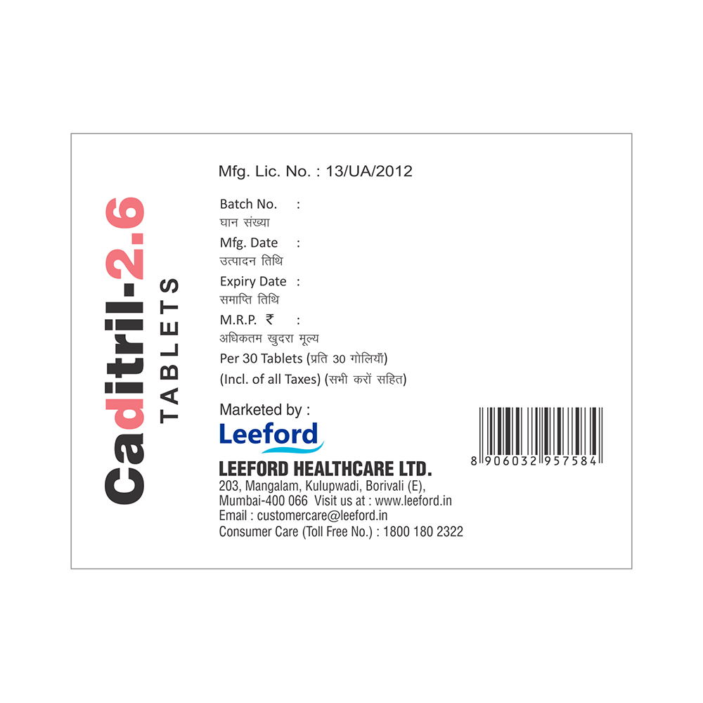 Caditril 2.6mg Tablet - Image 2
