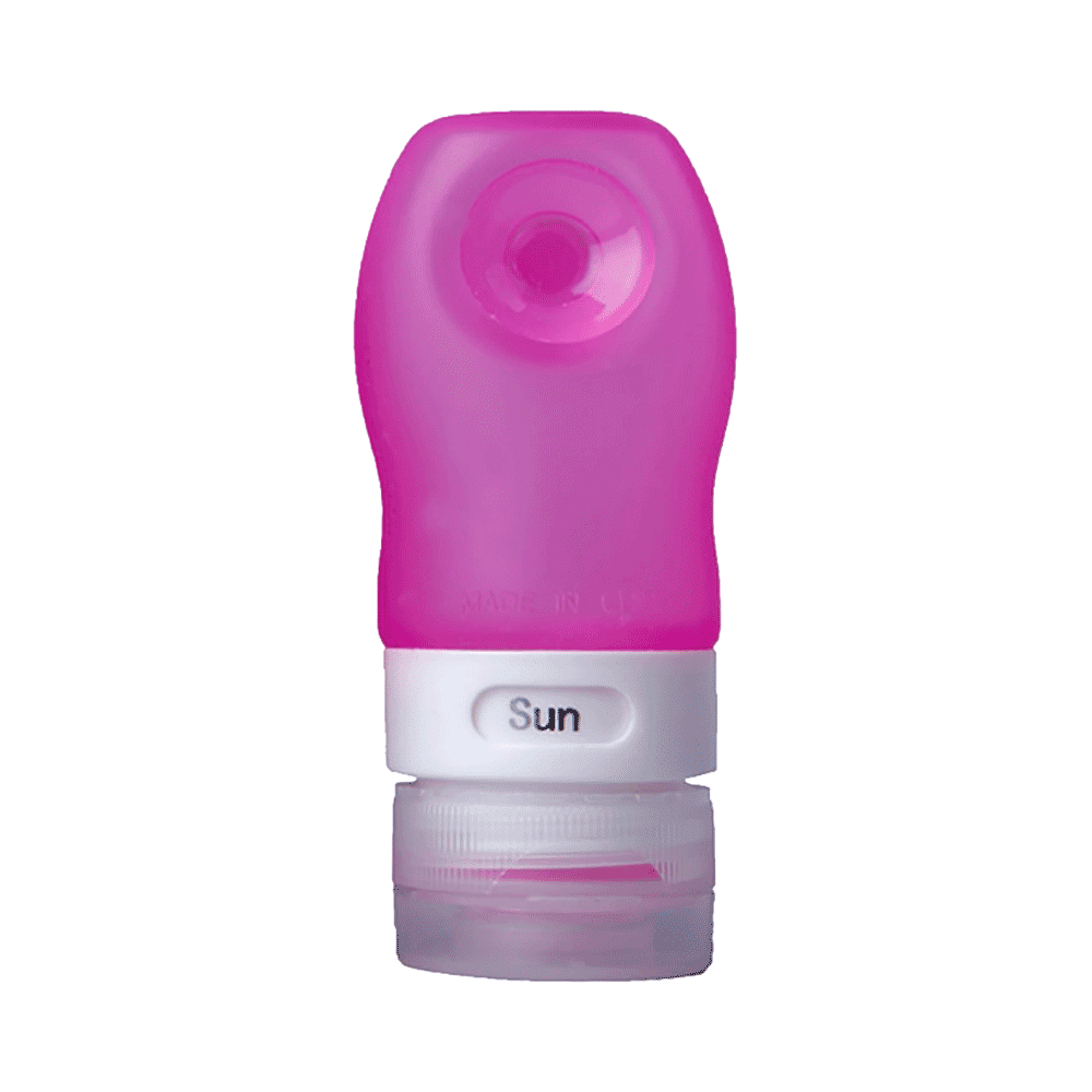 HealthAndYoga Silicone Travel Bottle Pink