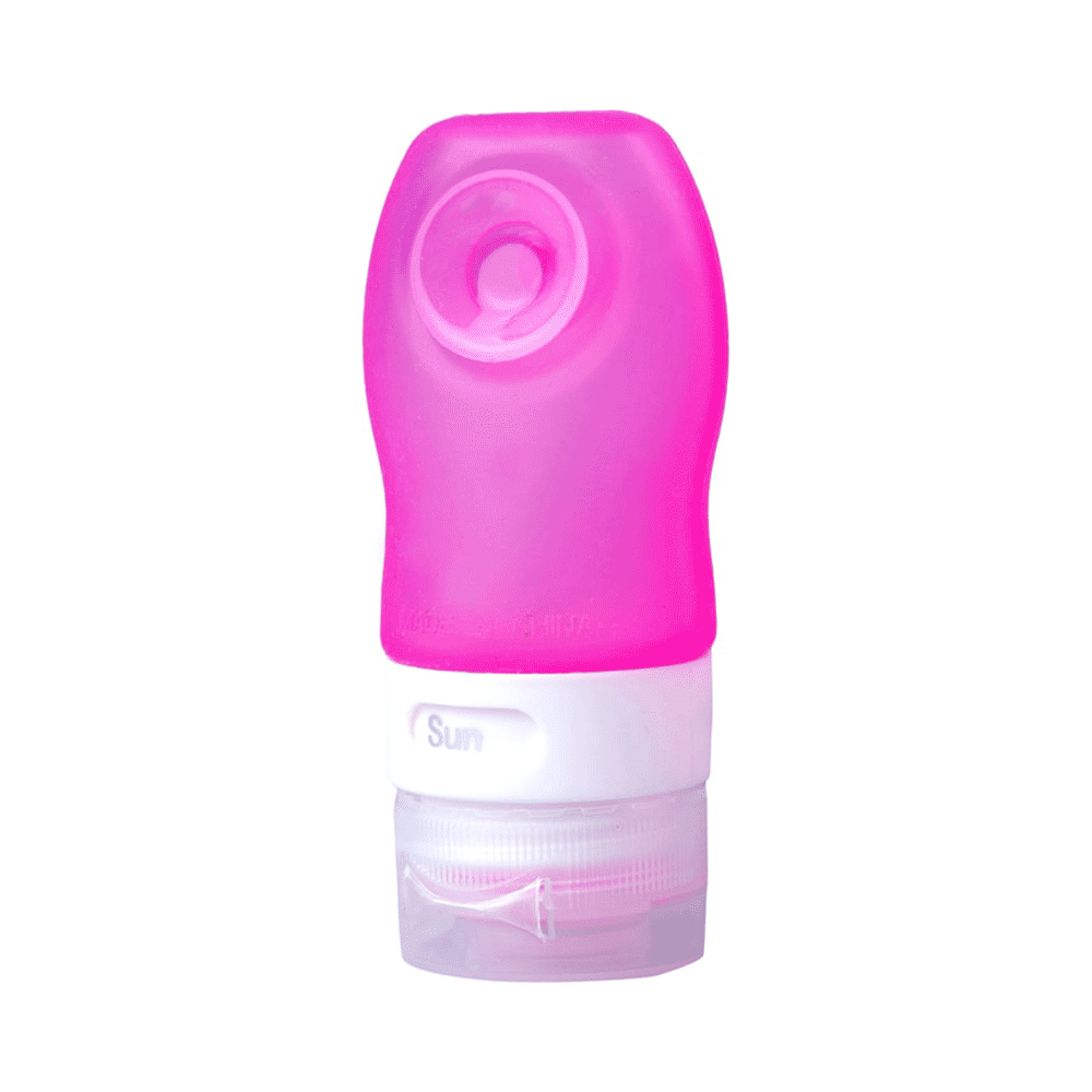 HealthAndYoga Silicone Travel Bottle Pink - Image 4