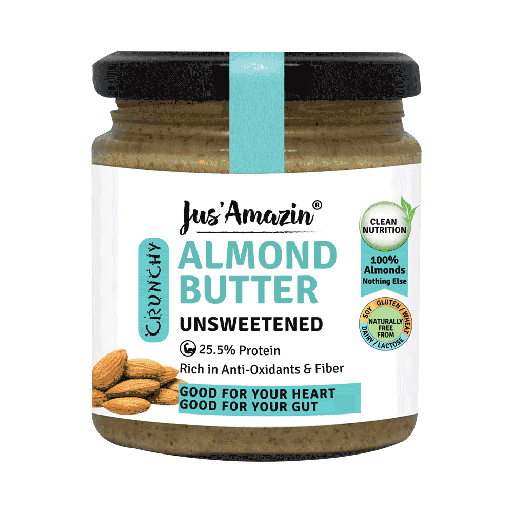 Jus Amazin Crunchy Almond Butter Unsweetened - Image 1