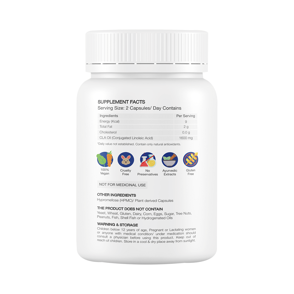 Foresta Organics CLA 1600 with 80% Conjugated Linoleic Acid Vegan Capsule - Image 2